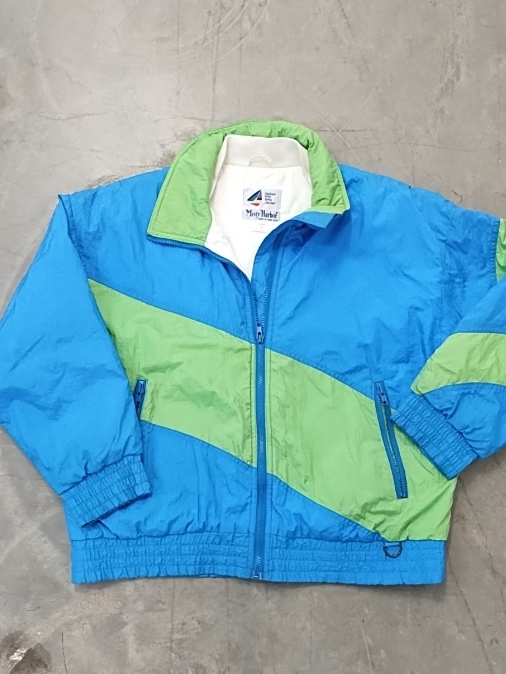 Vintage Misty Harbor Blue & Green Colorblock Ski Jacket